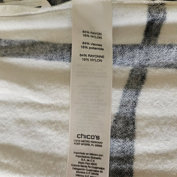 Window pane patterned open cardigan - Picture 6 of 8